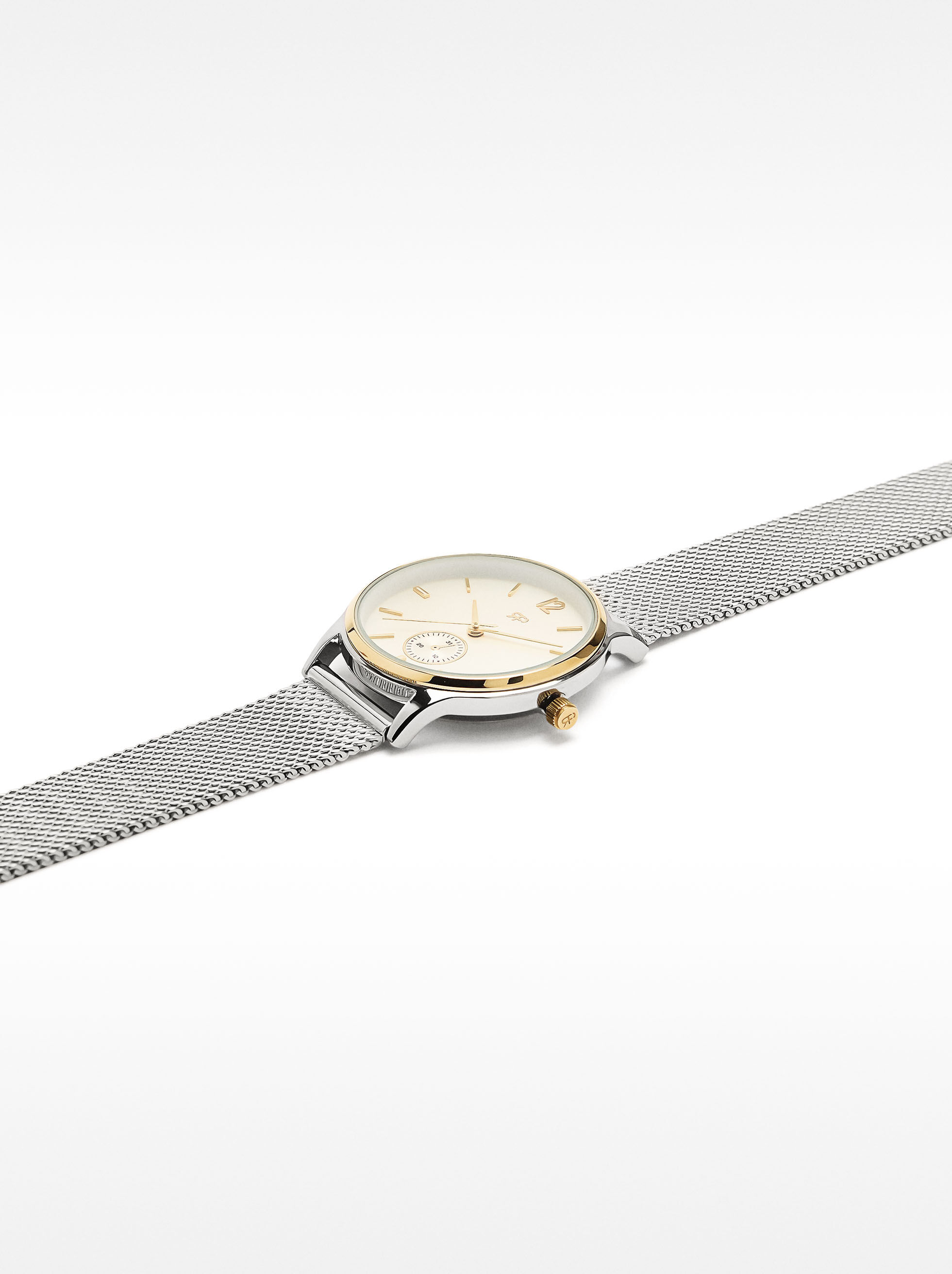 Reloj de pulsera de cadena metálica de acero