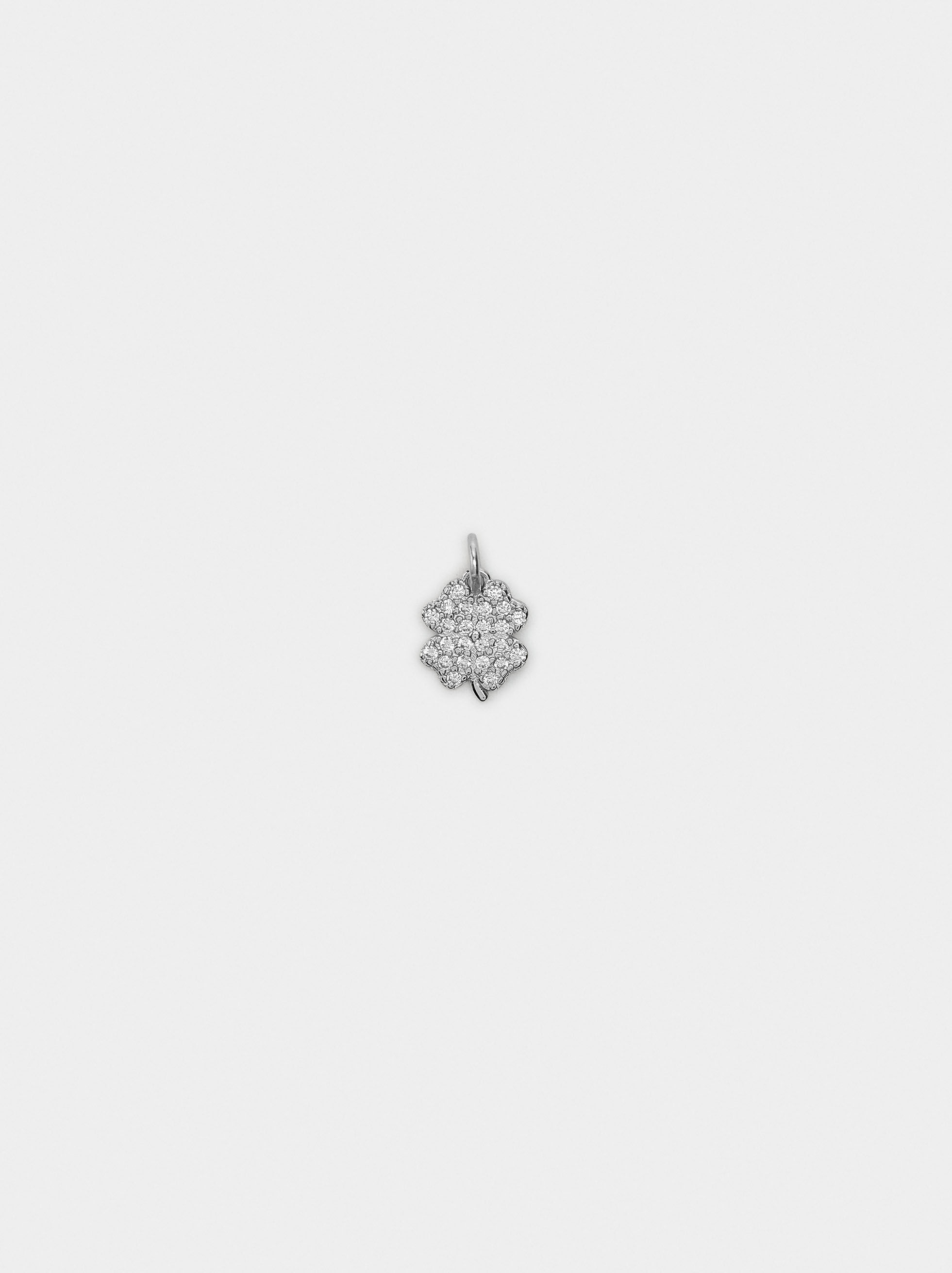 Charme trevo con circonias - plata de ley 925