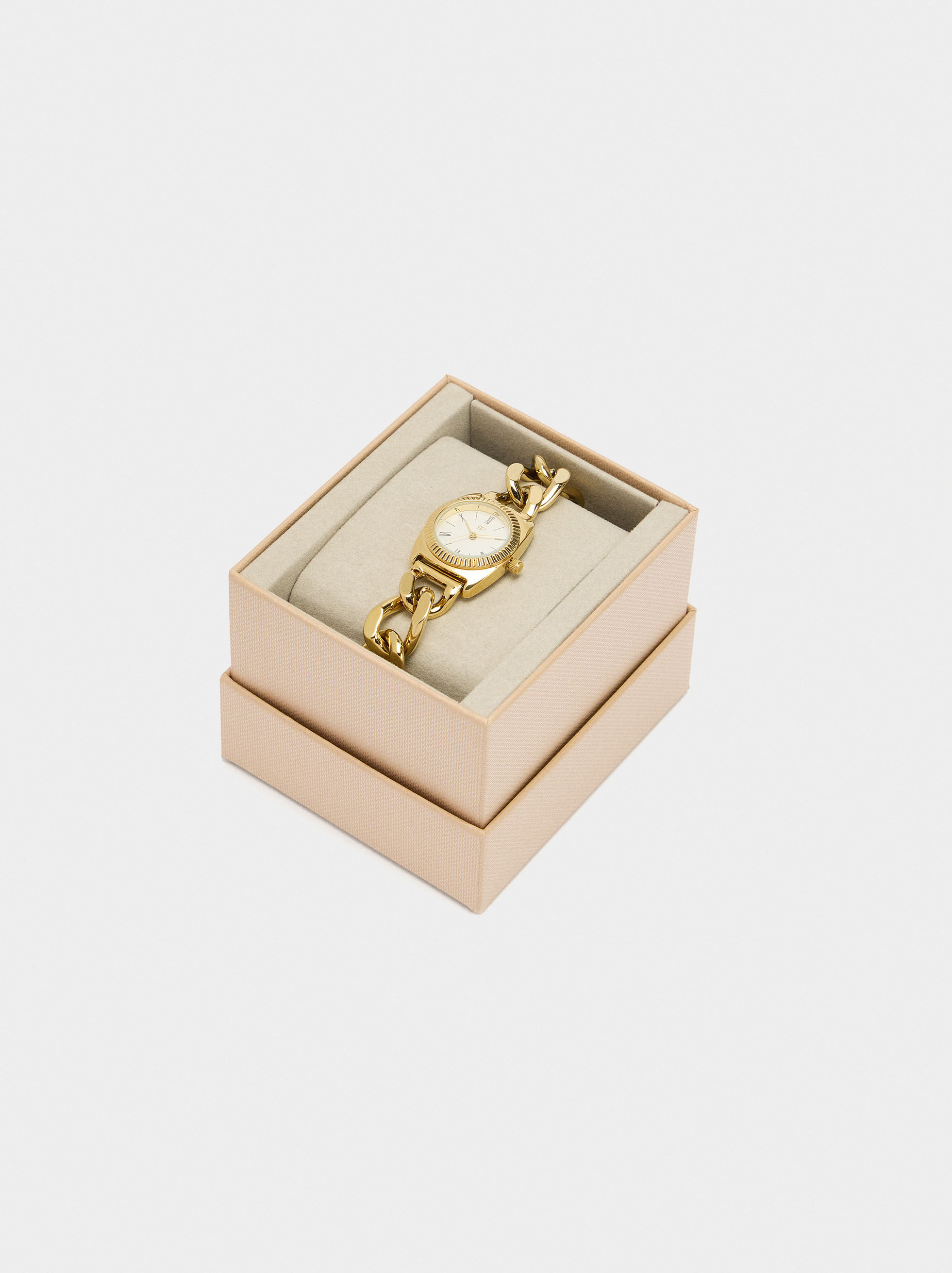 Reloj de pulsera de eslabones de acero inoxidable