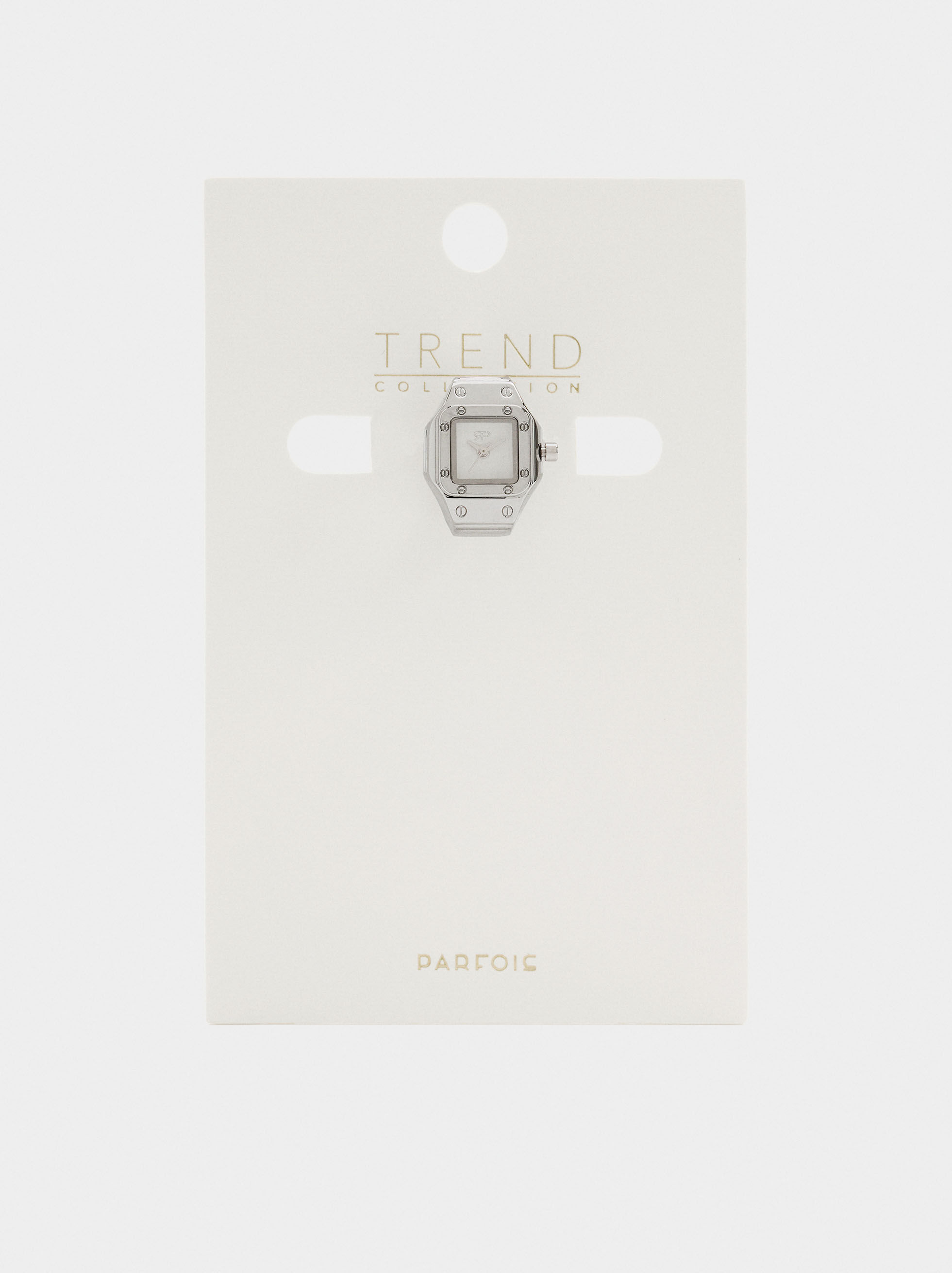 Reloj con pulsera de acero plateado