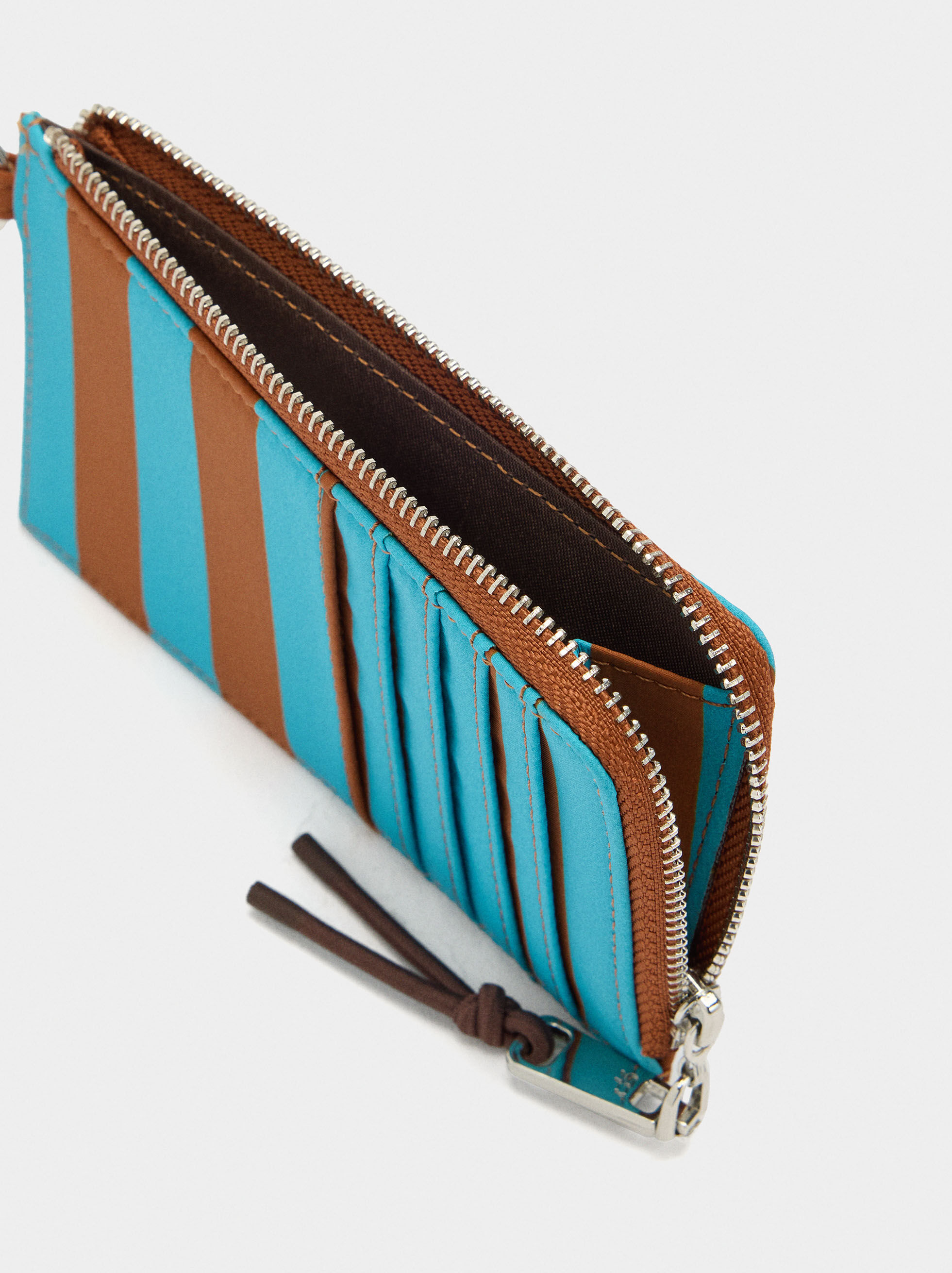 Porta-cartões estampado de nylon