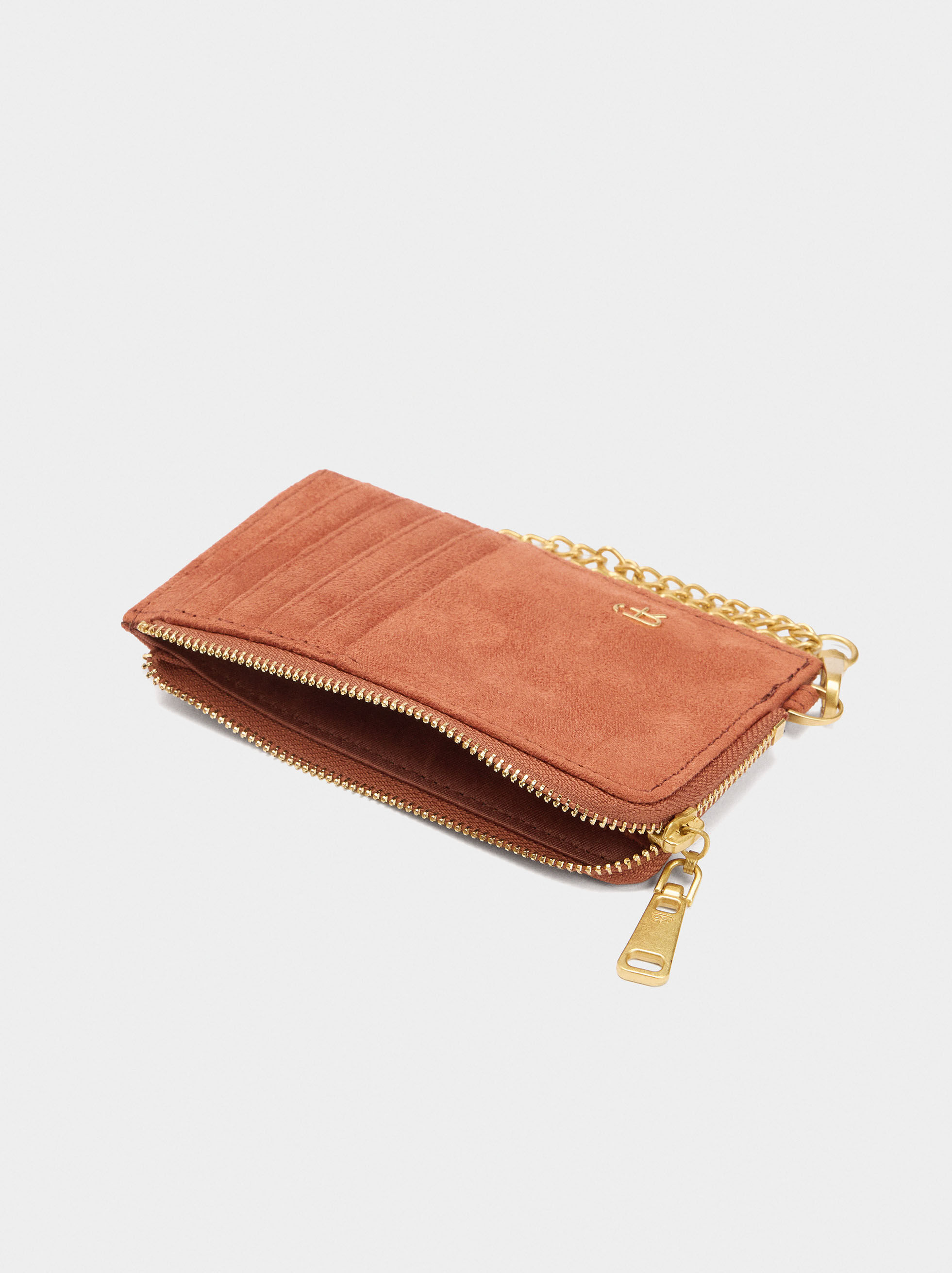 Porta tarjetas efecto piel