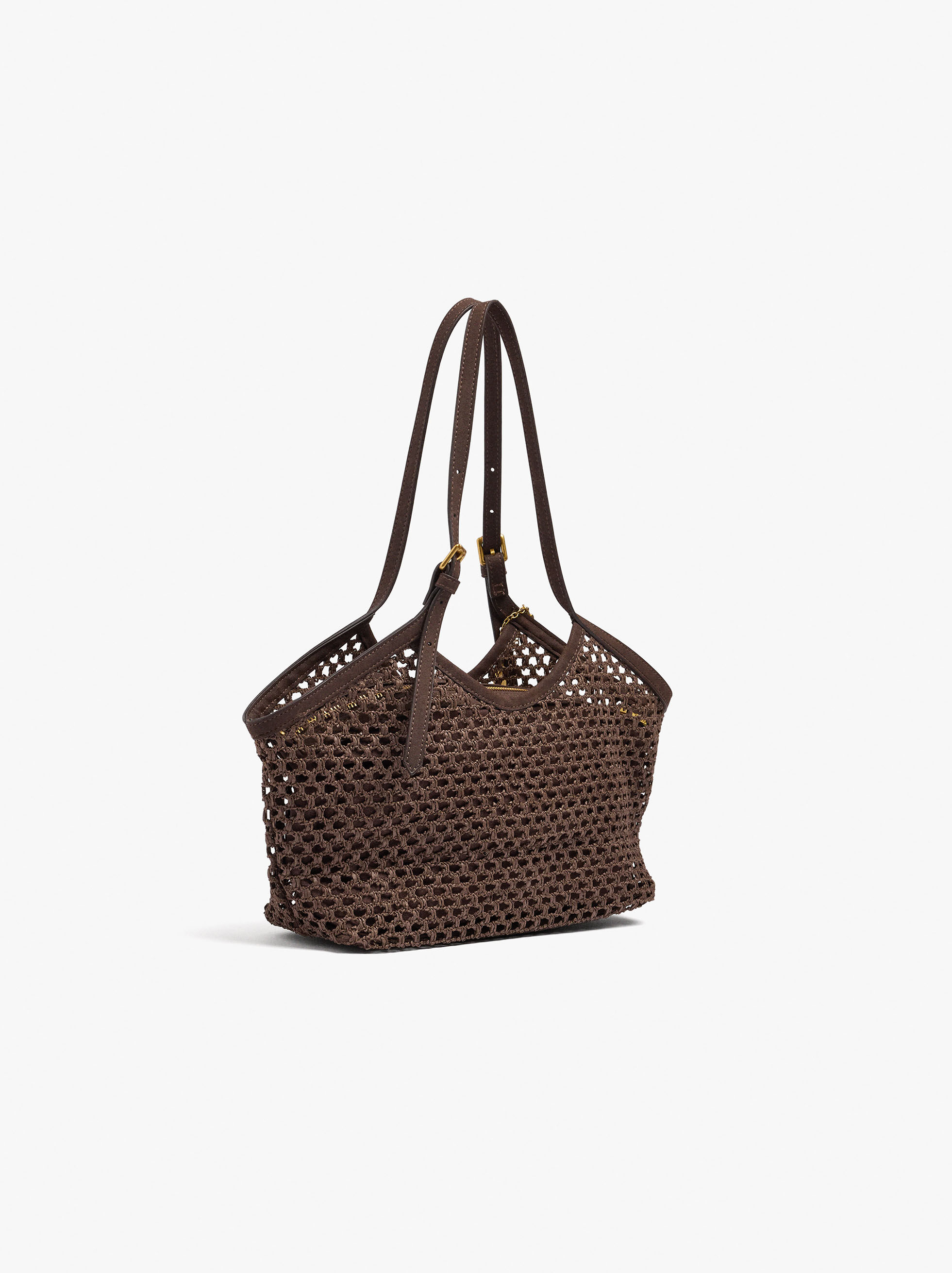 Bolsa tote efecto paja con asa