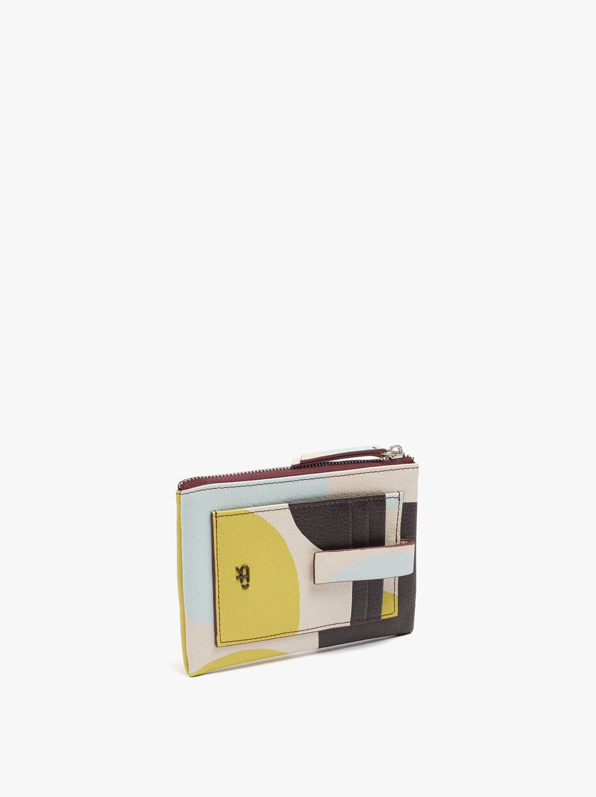 Porta tarjetas de nailon estampado