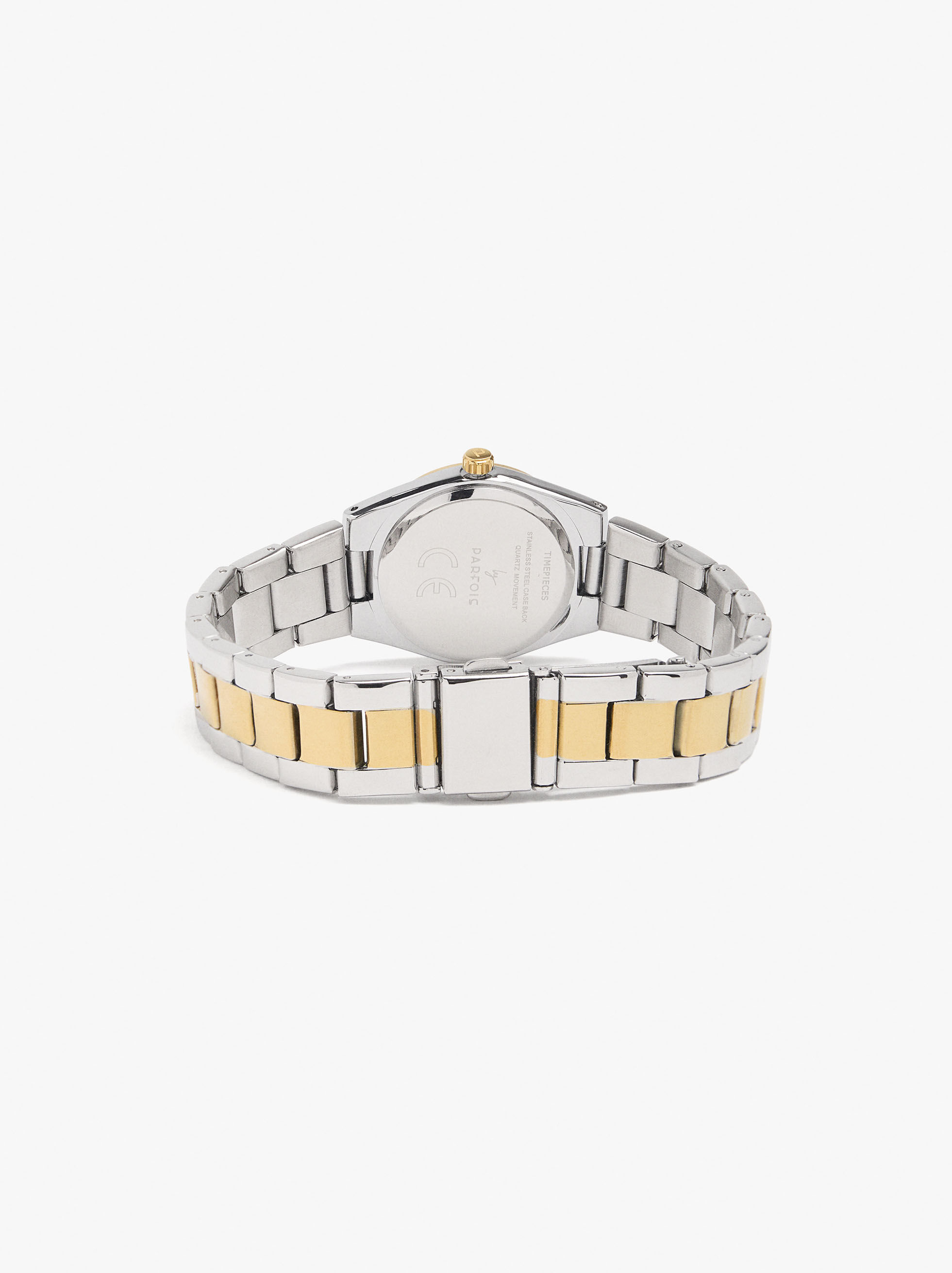 Reloj bicolor pulsera de acero inoxidable