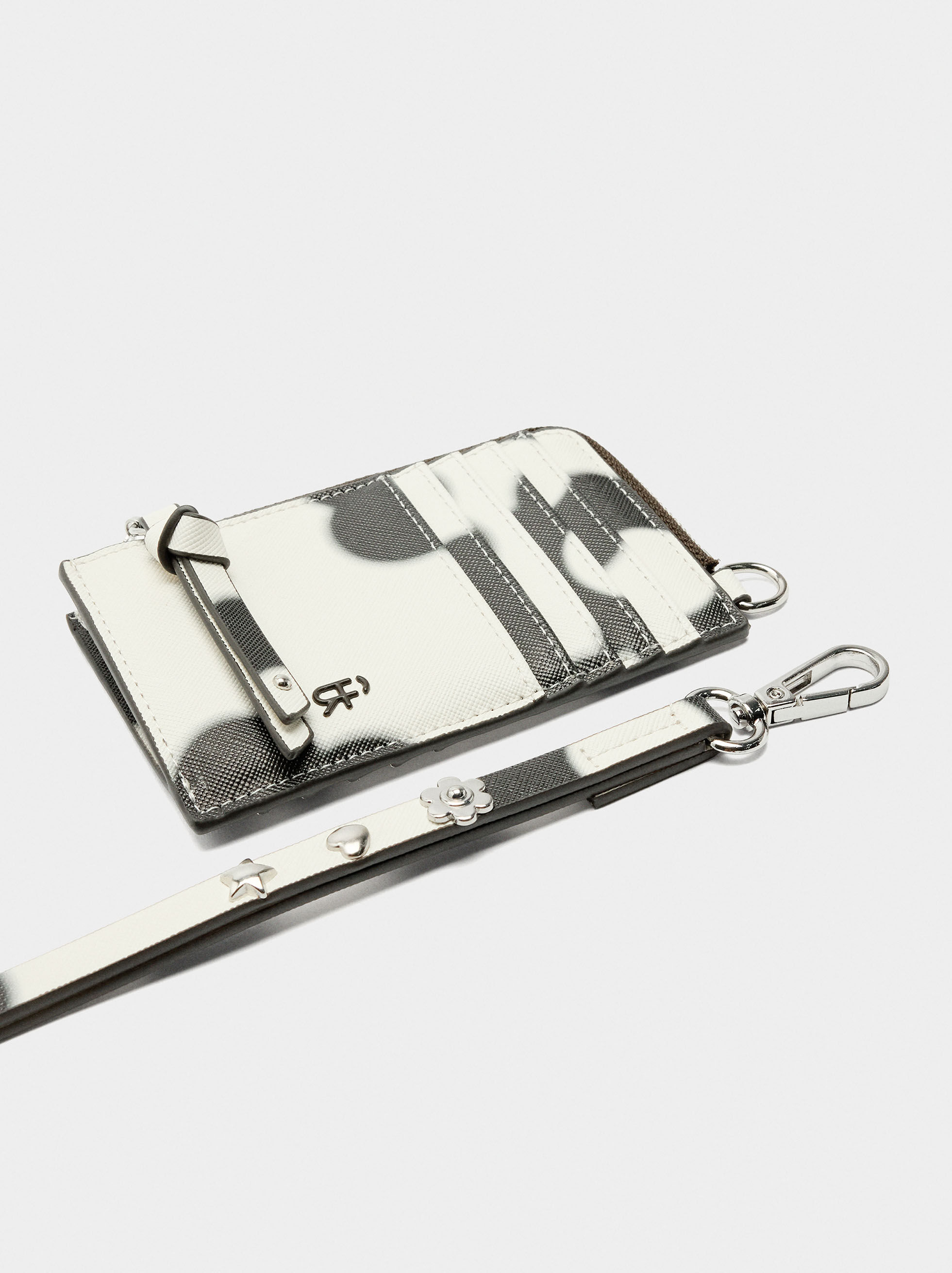 Porta tarjetas estampado floral