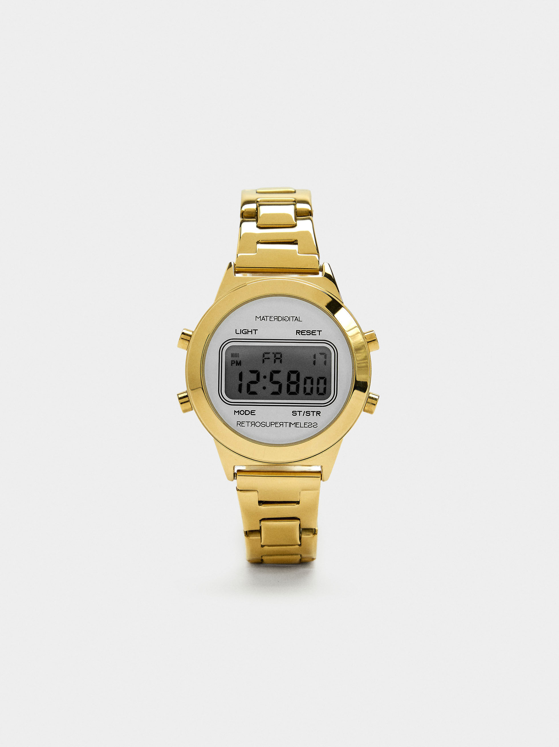 Reloj digital con pulsera de acero inoxidable