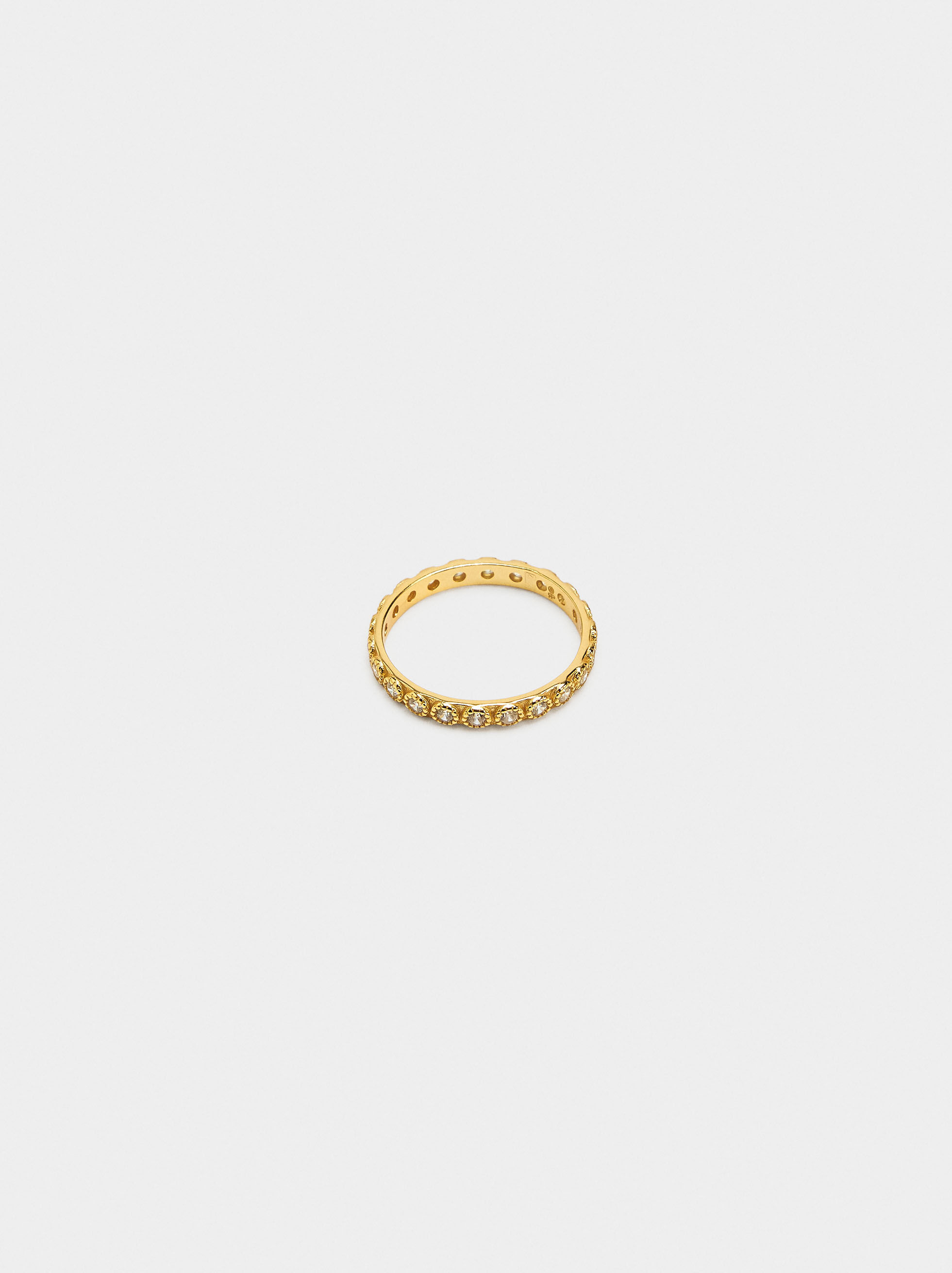 Anillo con circonitas - plata de ley 925
