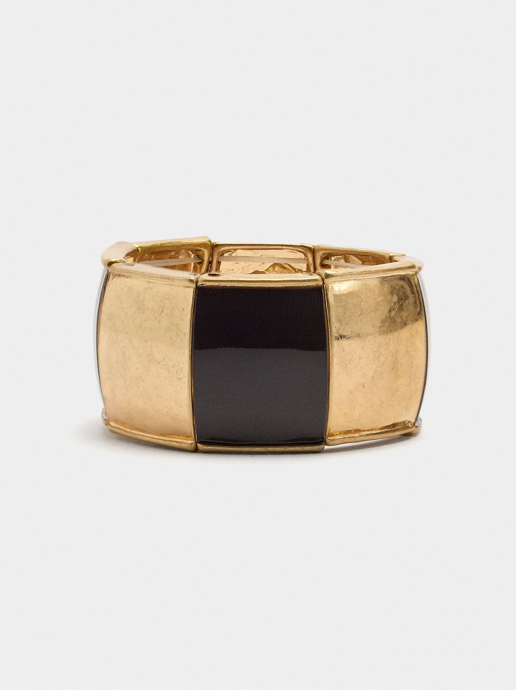 Pulsera elástica con rectángulos esmaltados