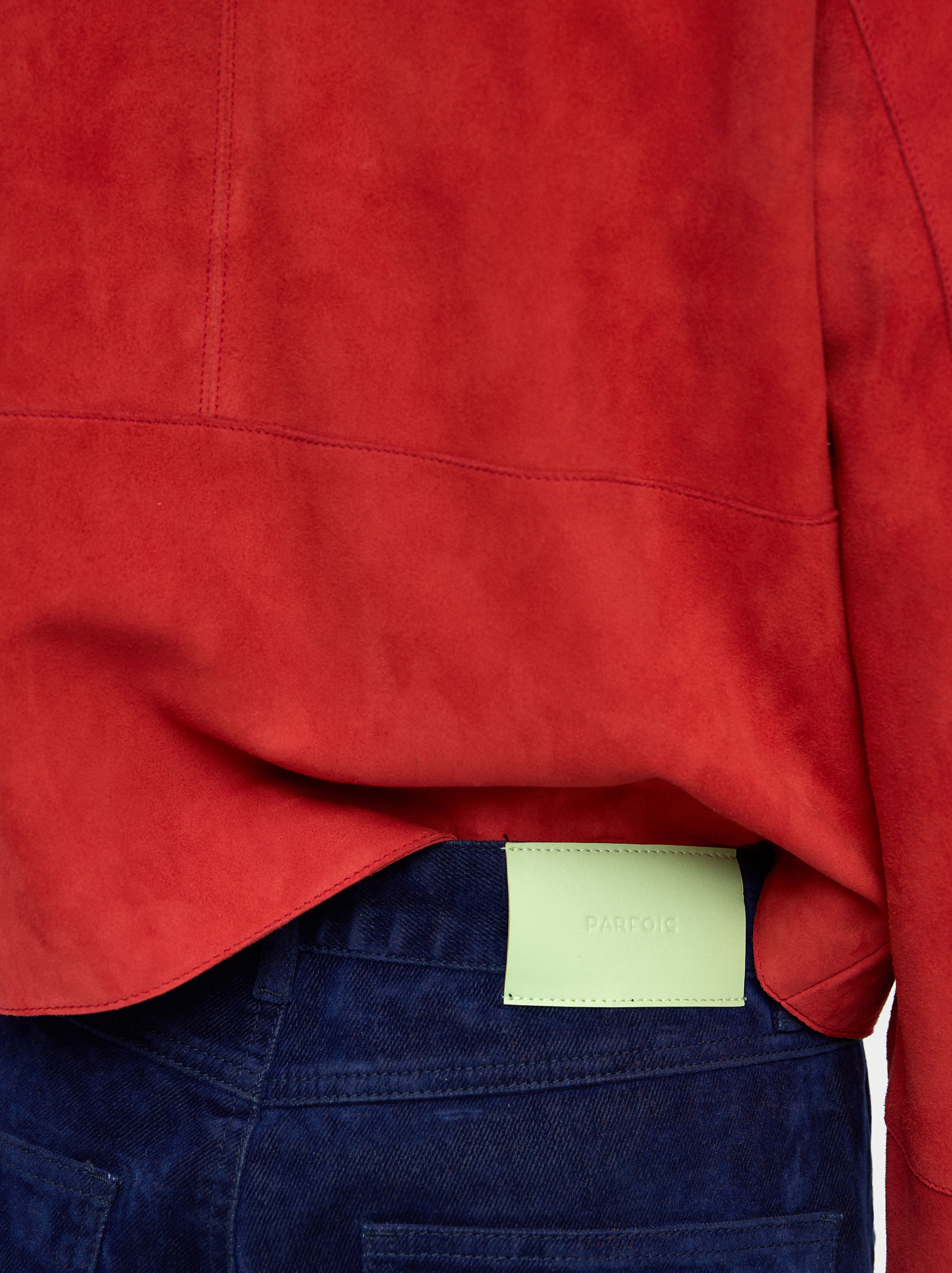 Pantalones de mezclilla con efecto terciopelo