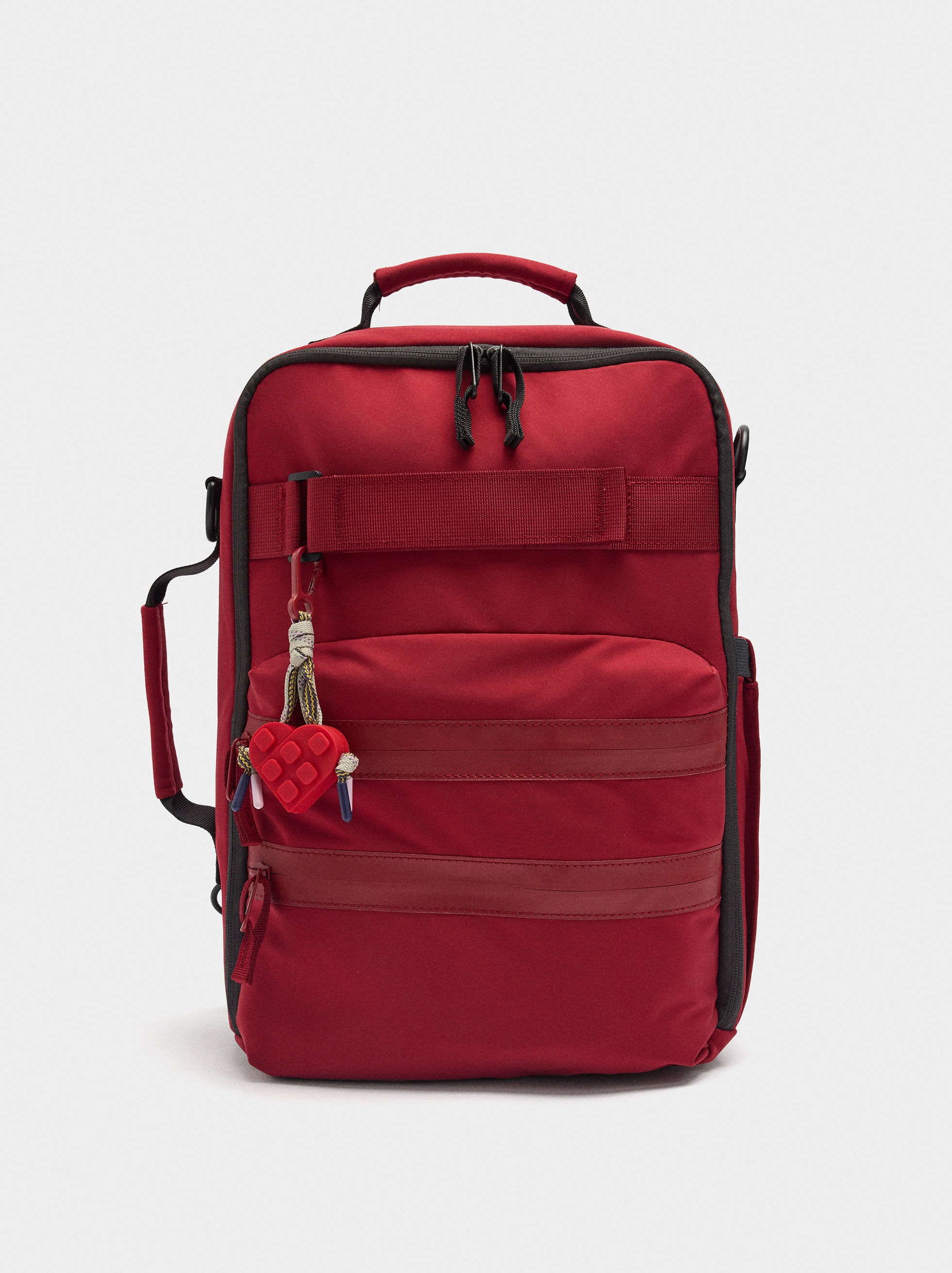 Mochila de cabina de nylon penduro corazón