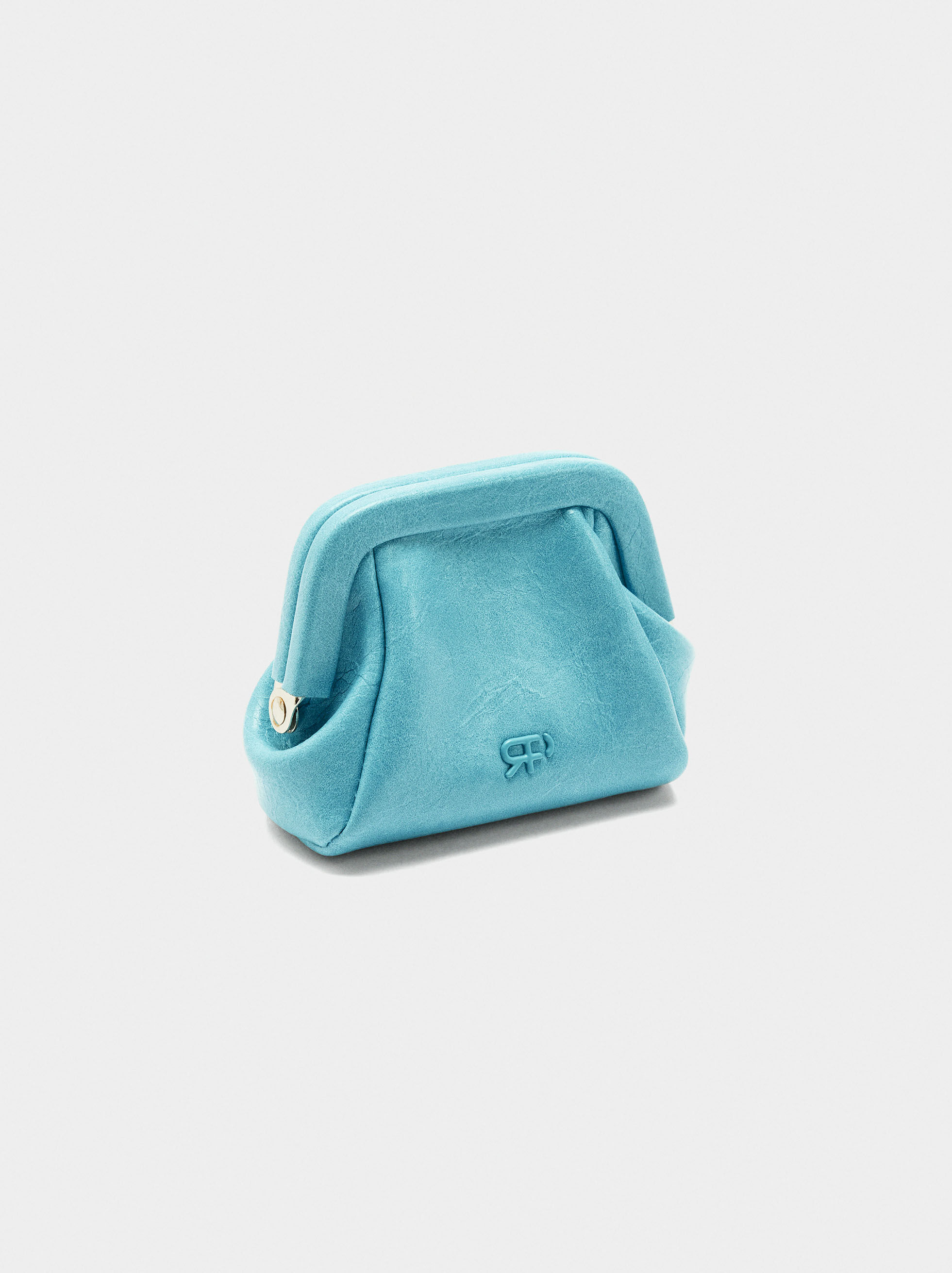 Bolso de monedas con efecto craquelé
