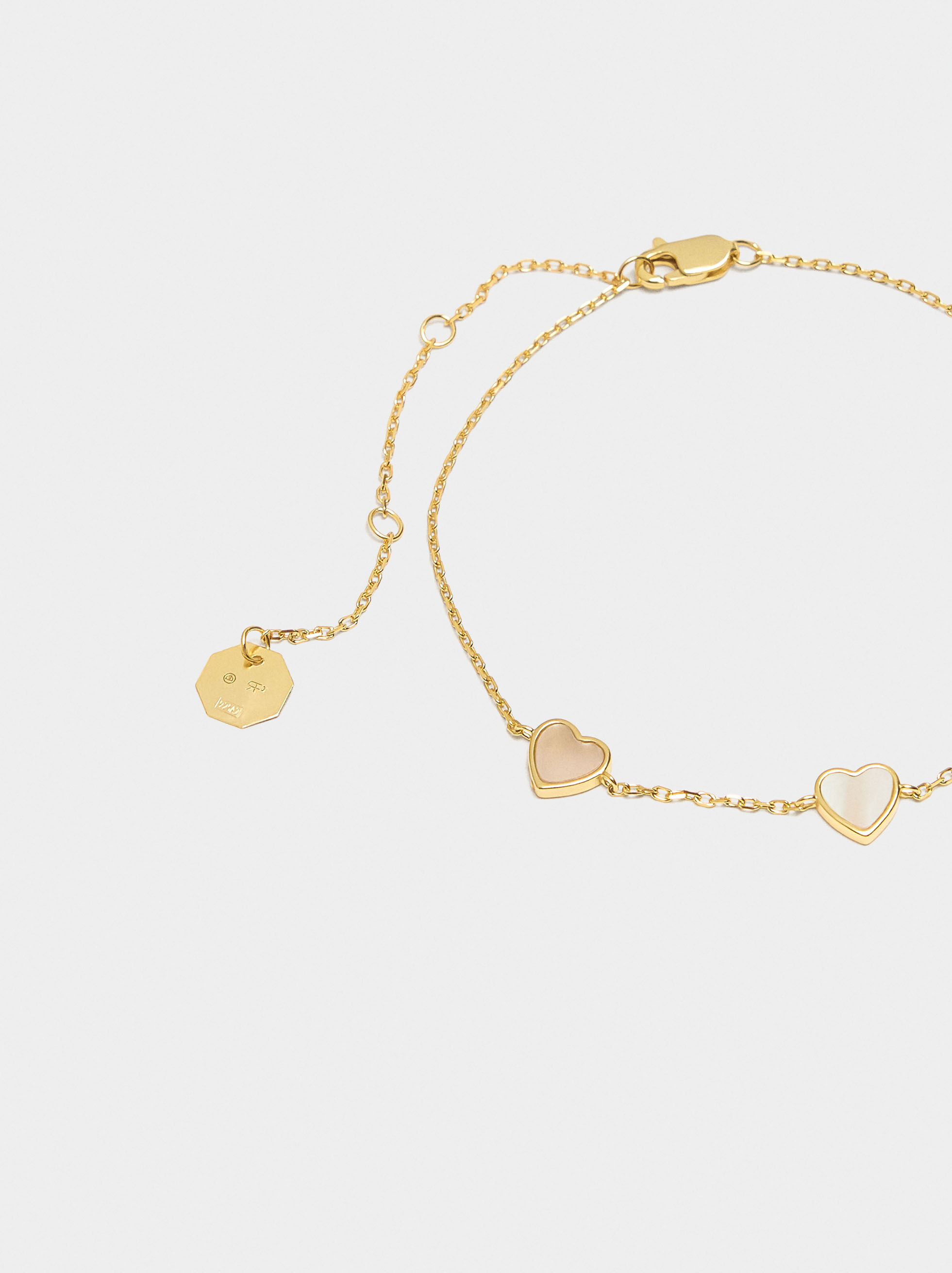 Pulsera de corazones de perlas de agua dulce - plata esterlina 925