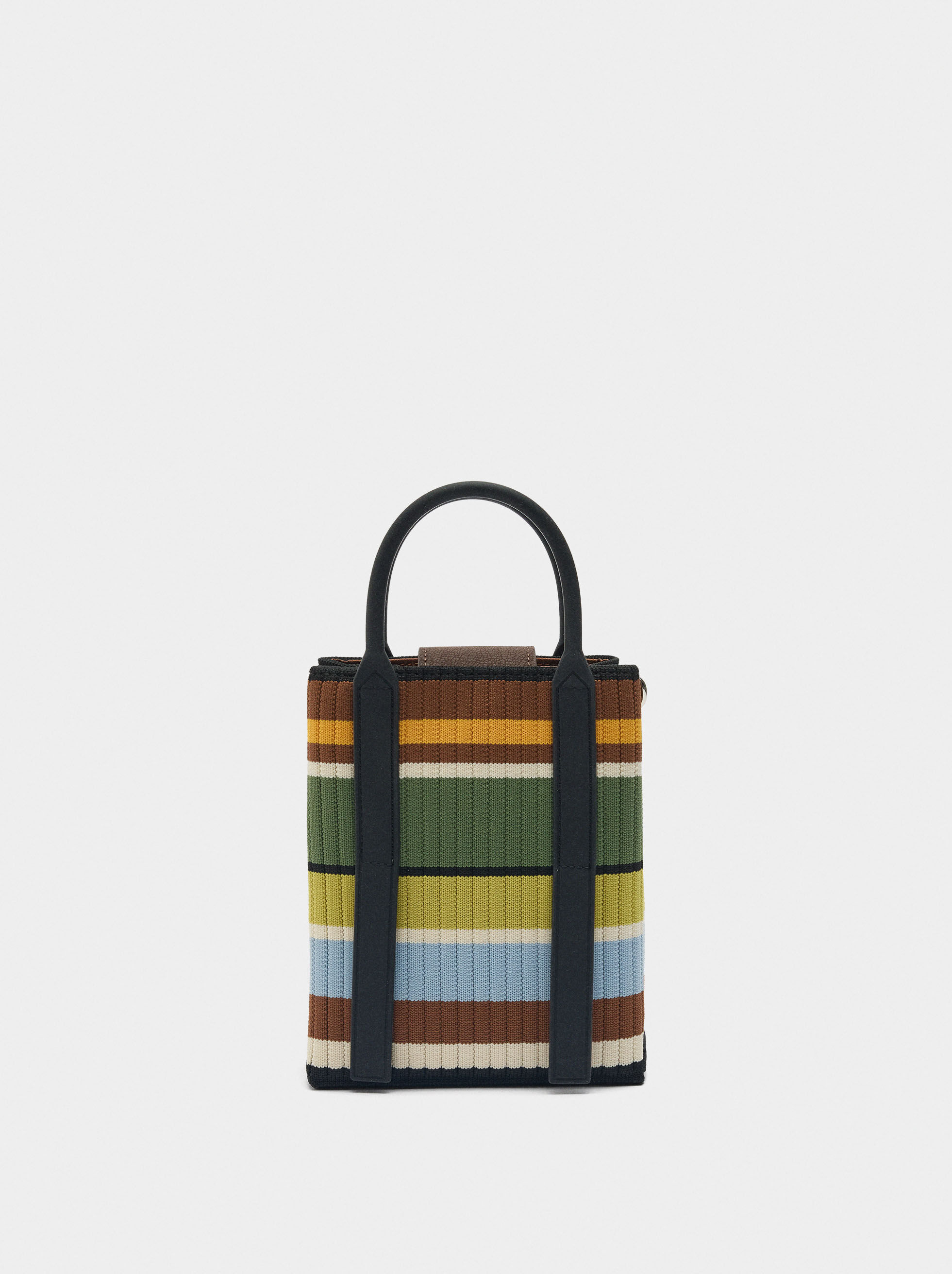 Bolsa para teléfono de malla a rayas